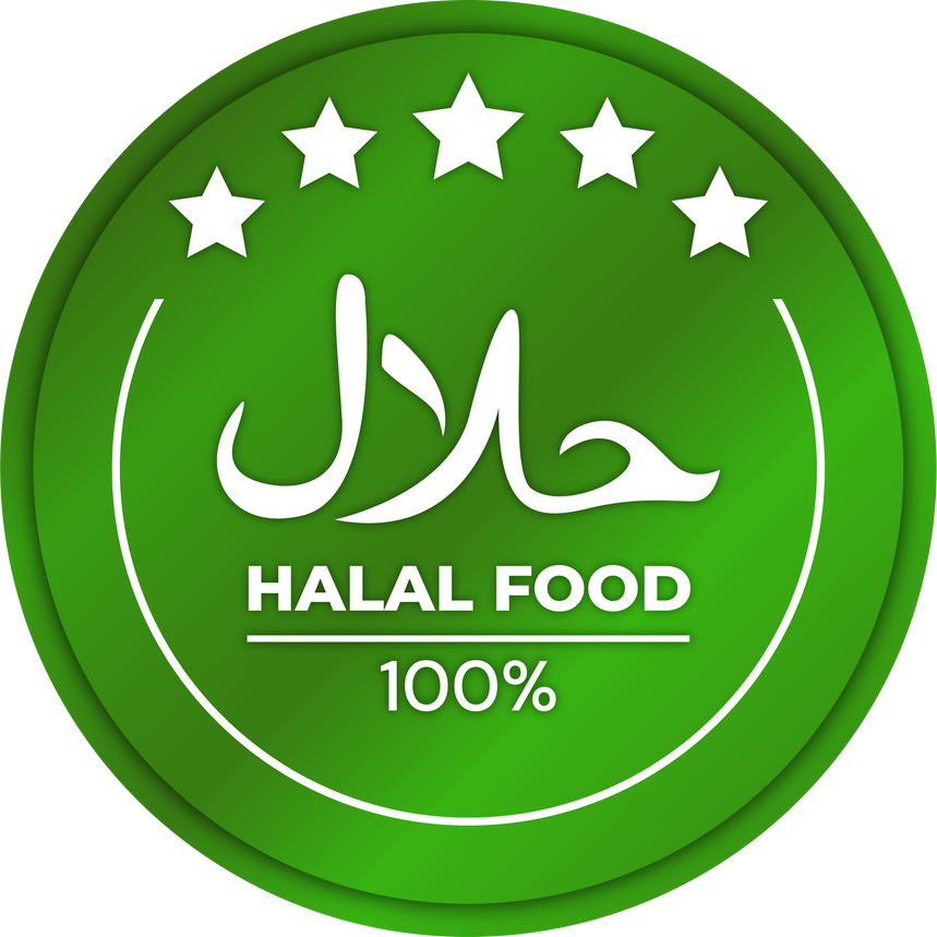 halal logo with green and white